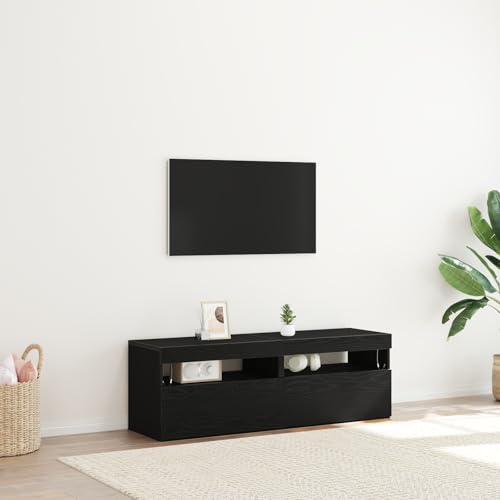Qnhdfrt TV-Schrank mit LED-Beleuchtung 2 Stück Schwarz Eiche Holzwerkstoff 150x60x50 cm Moderner Stauraum für Wohnzimmer Qnhdfrt TV-Schrank mit LED-Beleuchtung 2 Stück Schwarz Eiche Holzwerkstoff 150x60x50 cm Moderner Stauraum für Wohnzimmer von Qnhdfrt