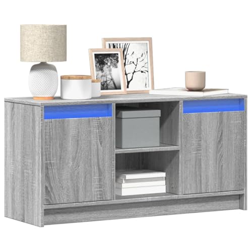 Qnhdfrt TV-Schrank mit LED-Beleuchtung Grau Sonoma 100x34x50 cm Moderner Lowboard für Wohnzimmer mit RGB-Licht und Stabilem Design Qnhdfrt TV-Schrank mit LED-Beleuchtung Grau Sonoma 100x34x50 cm Moderner Lowboard für Wohnzimmer mit RGB-Licht und Stabilem Design von Qnhdfrt