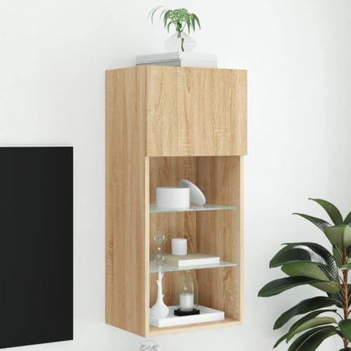 Qnhdfrt TV-Schrank mit LED-Beleuchtung Sonoma-Eiche 40,5x30x90 cm Moderner Sideboard für Wohnzimmer mit RGB-Lichtern und Wandmontage Qnhdfrt TV-Schrank mit LED-Beleuchtung Sonoma-Eiche 40,5x30x90 cm Moderner Sideboard für Wohnzimmer mit RGB-Lichtern und Wandmontage von Qnhdfrt