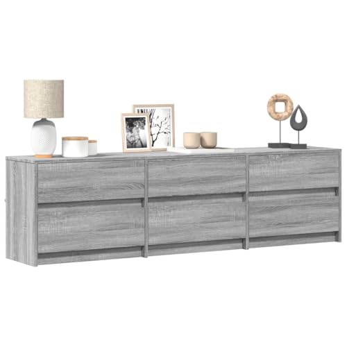 Qnhdfrt TV-Schrank mit RGB-LED-Beleuchtung Grau Sonoma 180x34x50 cm Lowboard Modern Design Robust für Wohnzimmer Qnhdfrt TV-Schrank mit RGB-LED-Beleuchtung Grau Sonoma 180x34x50 cm Lowboard Modern Design Robust für Wohnzimmer von Qnhdfrt