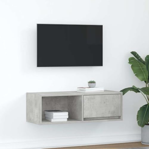 Qnhdfrt TV Sideboard Betongrau 80 cm Breite Holzwerkstoff mit Schublade und Fach für Wohnzimmer Stauraum Lösung Qnhdfrt TV Sideboard Betongrau 80 cm Breite Holzwerkstoff mit Schublade und Fach für Wohnzimmer Stauraum Lösung von Qnhdfrt
