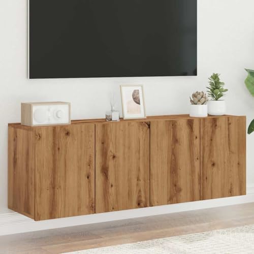 Qnhdfrt TV Wandschrank Artisan-Eiche Set 2 STK Holzwerkstoff Wandmontage TV Board 60x30x41 cm Stauraum Lowboard für Wohnzimmer Qnhdfrt TV Wandschrank Artisan-Eiche Set 2 STK Holzwerkstoff Wandmontage TV Board 60x30x41 cm Stauraum Lowboard für Wohnzimmer von Qnhdfrt