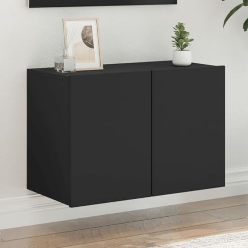 Qnhdfrt TV Wandschrank Schwarz 60x30x41 cm aus Holzwerkstoff mit Wandmontage und Viel Stauraum Modernes Design Robust für Fernseher in Wohnzimmer Qnhdfrt TV Wandschrank Schwarz 60x30x41 cm aus Holzwerkstoff mit Wandmontage und Viel Stauraum Modernes Design Robust für Fernseher in Wohnzimmer von Qnhdfrt