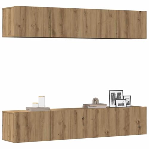 Qnhdfrt TV Wandschrank Set 4 Stück Artisan-Eiche Holzwerkstoff Modernes Design Schlank 80 cm Breite für Wohnzimmer Qnhdfrt TV Wandschrank Set 4 Stück Artisan-Eiche Holzwerkstoff Modernes Design Schlank 80 cm Breite für Wohnzimmer von Qnhdfrt