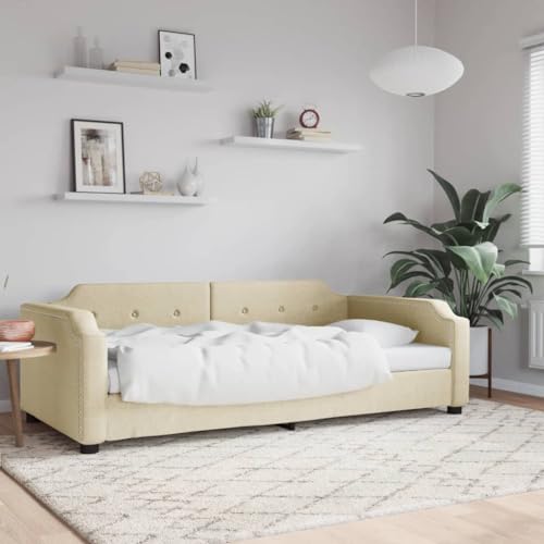 Qnhdfrt Tagesbett Creme 80x200 cm 2 in 1 Schlafsofa aus Stoff mit Metall Massivholz Gestell Modernes Design für Wohnzimmer Schlafzimmer Gästezimmer Qnhdfrt Tagesbett Creme 80x200 cm 2 in 1 Schlafsofa aus Stoff mit Metall Massivholz Gestell Modernes Design für Wohnzimmer Schlafzimmer Gästezimmer von Qnhdfrt