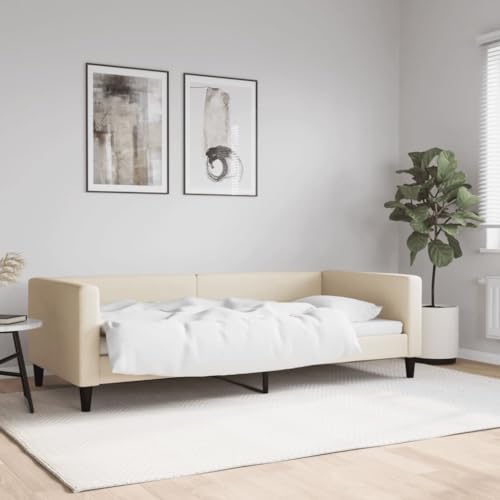 Qnhdfrt Tagesbett Creme 90x200 cm 2 in 1 Schlafsofa als Bett und Sofa Modernes Design mit Robustem Metall und Massivholz Gestell für Wohnzimmer und Gästezimmer Qnhdfrt Tagesbett Creme 90x200 cm 2 in 1 Schlafsofa als Bett und Sofa Modernes Design mit Robustem Metall und Massivholz Gestell für Wohnzimmer und Gästezimmer von Qnhdfrt