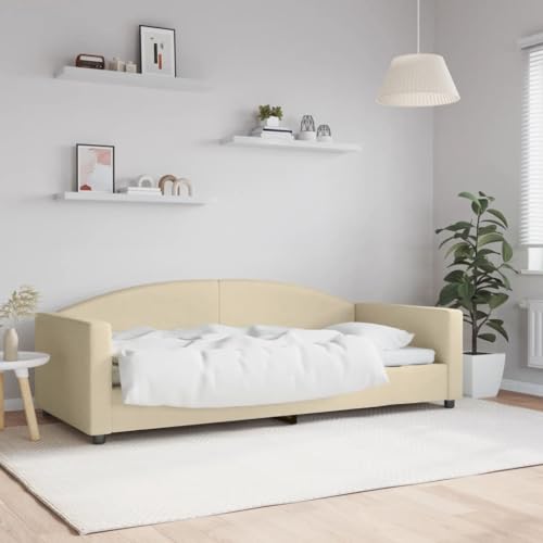 Qnhdfrt Tagesbett Creme 90x200 cm 2 in 1 Schlafsofa als Bett und Sofa Modernes Design mit Robustem Metall und Massivholz Gestell für Wohnzimmer und Gästezimmer Qnhdfrt Tagesbett Creme 90x200 cm 2 in 1 Schlafsofa als Bett und Sofa Modernes Design mit Robustem Metall und Massivholz Gestell für Wohnzimmer und Gästezimmer von Qnhdfrt