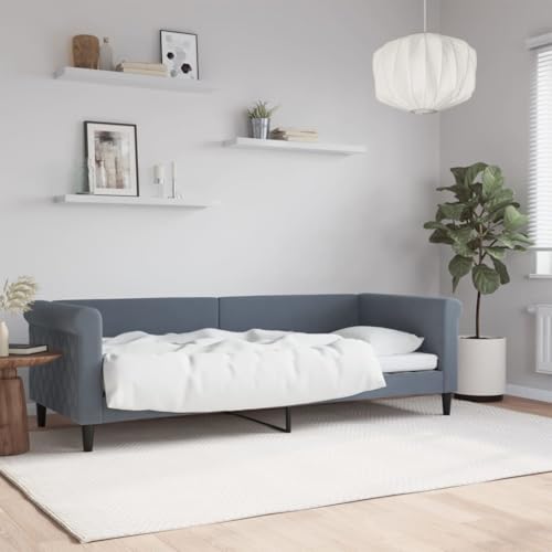 Qnhdfrt Tagesbett Dunkelgrau 80x200 cm Samt Modernes Design 2 in 1 Schlafsofa als Gästebett mit Metall Massivholz Gestell für Wohnzimmer und Schlafzimmer Qnhdfrt Tagesbett Dunkelgrau 80x200 cm Samt Modernes Design 2 in 1 Schlafsofa als Gästebett mit Metall Massivholz Gestell für Wohnzimmer und Schlafzimmer von Qnhdfrt
