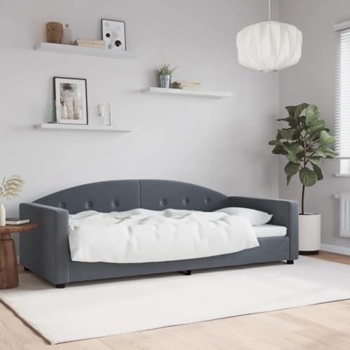 Qnhdfrt Tagesbett Dunkelgrau 90x190 cm 2 in 1 Schlafsofa als Bett und Couch mit Samtbezug Modernes Design für Wohnzimmer Schlafzimmer und Gästezimmer Qnhdfrt Tagesbett Dunkelgrau 90x190 cm 2 in 1 Schlafsofa als Bett und Couch mit Samtbezug Modernes Design für Wohnzimmer Schlafzimmer und Gästezimmer von Qnhdfrt