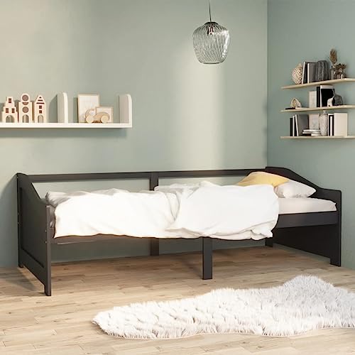 Qnhdfrt Tagesbett Dunkelgrau aus Kiefer Massivholz 90x200 cm Multifunktionales Sofabett mit Stabilen Latten als Gästebett und Wohnzimmer Sofa Qnhdfrt Tagesbett Dunkelgrau aus Kiefer Massivholz 90x200 cm Multifunktionales Sofabett mit Stabilen Latten als Gästebett und Wohnzimmer Sofa von Qnhdfrt