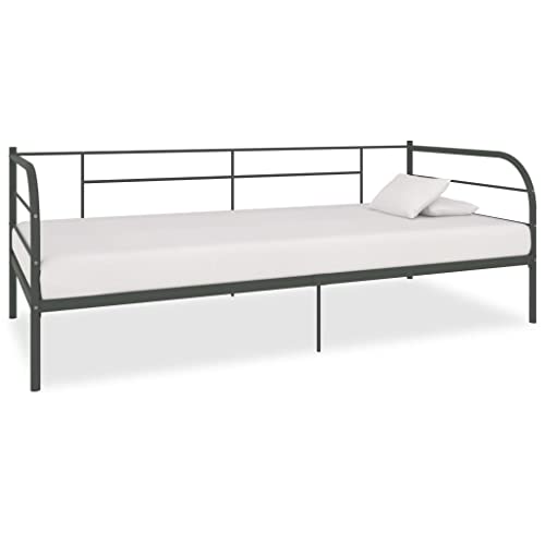 Qnhdfrt Tagesbett Grau Metall 90x200 cm Multifunktionales Sofabett als Gästebett oder Heimbett mit Stabiler Metallkonstruktion und Sperrholzstützen für Wohnzimmer Schlafzimmer oder Gästezimmer Qnhdfrt Tagesbett Grau Metall 90x200 cm Multifunktionales Sofabett als Gästebett oder Heimbett mit Stabiler Metallkonstruktion und Sperrholzstützen für Wohnzimmer Schlafzimmer oder Gästezimmer von Qnhdfrt