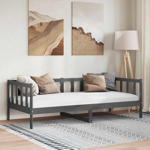 Qnhdfrt Tagesbett Grau aus Massivholz Kiefer 90x 200 cm Multifunktionales Sofabett mit Lattenrost als Gästebett und Wohnzimmer Möbel Qnhdfrt Tagesbett Grau aus Massivholz Kiefer 90x 200 cm Multifunktionales Sofabett mit Lattenrost als Gästebett und Wohnzimmer Möbel von Qnhdfrt