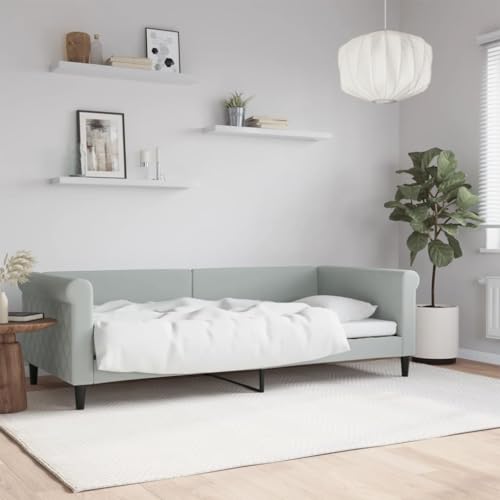 Qnhdfrt Tagesbett Hellgrau 90x 200 cm Samt Sofabett mit Metall und Massivholz Gestell Modernes Design für Wohnzimmer Schlafzimmer und Gästezimmer Qnhdfrt Tagesbett Hellgrau 90x 200 cm Samt Sofabett mit Metall und Massivholz Gestell Modernes Design für Wohnzimmer Schlafzimmer und Gästezimmer von Qnhdfrt