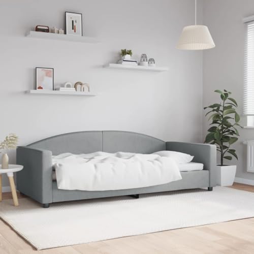 Qnhdfrt Tagesbett Hellgrau 90x200 cm 2 in 1 Schlafsofa als Bett und Couch mit Stoffbezug Modernes Design für Wohnzimmer Schlafzimmer und Gästezimmer Qnhdfrt Tagesbett Hellgrau 90x200 cm 2 in 1 Schlafsofa als Bett und Couch mit Stoffbezug Modernes Design für Wohnzimmer Schlafzimmer und Gästezimmer von Qnhdfrt
