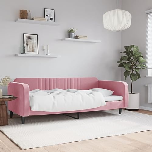 Qnhdfrt Tagesbett Rosa 90x200 cm Samt 2 in 1 Schlafsofa als Gästebett oder Daybed mit Metall Holz Gestell Modernes Design für Wohnzimmer und Schlafzimmer Qnhdfrt Tagesbett Rosa 90x200 cm Samt 2 in 1 Schlafsofa als Gästebett oder Daybed mit Metall Holz Gestell Modernes Design für Wohnzimmer und Schlafzimmer von Qnhdfrt