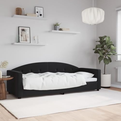Qnhdfrt Tagesbett Schwarz 80x200 cm Samt 2 in 1 Schlafsofa als Bett und Couch mit Metall Massivholz Gestell Modernes Design für Wohnzimmer Schlafzimmer Gästezimmer Qnhdfrt Tagesbett Schwarz 80x200 cm Samt 2 in 1 Schlafsofa als Bett und Couch mit Metall Massivholz Gestell Modernes Design für Wohnzimmer Schlafzimmer Gästezimmer von Qnhdfrt