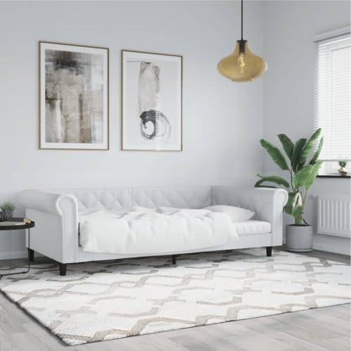 Qnhdfrt Tagesbett Weiß 80x200 cm 2 in 1 Schlafsofa als Bett und Couch mit Kunstleder Bezug Modernes Design für Wohnzimmer Schlafzimmer und Gästezimmer Qnhdfrt Tagesbett Weiß 80x200 cm 2 in 1 Schlafsofa als Bett und Couch mit Kunstleder Bezug Modernes Design für Wohnzimmer Schlafzimmer und Gästezimmer von Qnhdfrt