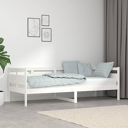 Qnhdfrt Tagesbett Weiß Massivholz Kiefer 80x 200 cm Bettgestell Gästebett mit Robuster Struktur als Sofa und Schlafmöbel für Wohnzimmer und Schlafzimmer Qnhdfrt Tagesbett Weiß Massivholz Kiefer 80x 200 cm Bettgestell Gästebett mit Robuster Struktur als Sofa und Schlafmöbel für Wohnzimmer und Schlafzimmer von Qnhdfrt