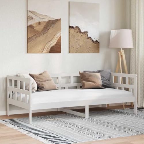 Qnhdfrt Tagesbett Weiß aus Massivholz Kiefer 80x200 cm Multifunktionales Schlafsofa als Gästebett oder Daybed mit rustikalem Charme für Wohnzimmer Schlafzimmer und Gästezimmer Qnhdfrt Tagesbett Weiß aus Massivholz Kiefer 80x200 cm Multifunktionales Schlafsofa als Gästebett oder Daybed mit rustikalem Charme für Wohnzimmer Schlafzimmer und Gästezimmer von Qnhdfrt