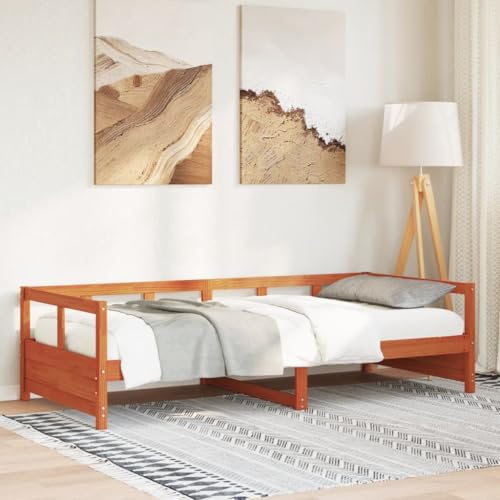 Qnhdfrt Tagesbett aus massiver Kiefer 80x200 cm mit Lattenrost Praktisches Schlafsofa als Gästebett oder Jugendbett Robustes Design für Wohnzimmer und Schlafzimmer Qnhdfrt Tagesbett aus massiver Kiefer 80x200 cm mit Lattenrost Praktisches Schlafsofa als Gästebett oder Jugendbett Robustes Design für Wohnzimmer und Schlafzimmer von Qnhdfrt