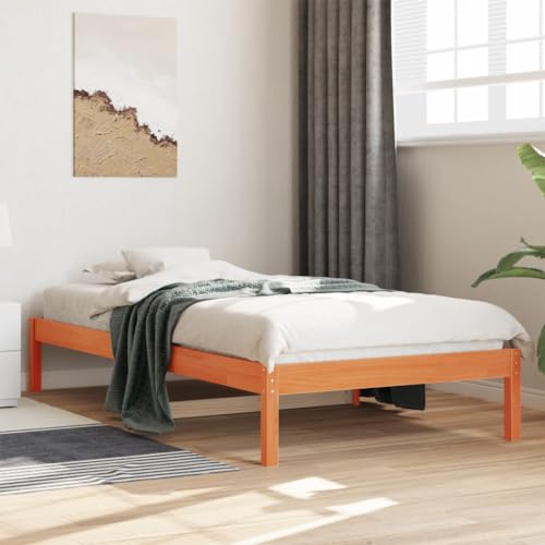 Qnhdfrt Tagesbett aus massiver Kiefer 90x200 cm Wachsbraun Bettgestell mit Stauraum Daybed als Sofa oder Gästebett für Wohnzimmer und Schlafzimmer Qnhdfrt Tagesbett aus massiver Kiefer 90x200 cm Wachsbraun Bettgestell mit Stauraum Daybed als Sofa oder Gästebett für Wohnzimmer und Schlafzimmer von Qnhdfrt