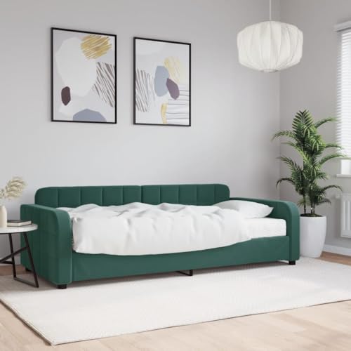 Qnhdfrt Tagesbett mit Matratze 90x200 cm Dunkelgrün Samt 2 in 1 Schlafsofa als Gästebett mit Holz Metall Rahmen für Wohnzimmer und Schlafzimmer Qnhdfrt Tagesbett mit Matratze 90x200 cm Dunkelgrün Samt 2 in 1 Schlafsofa als Gästebett mit Holz Metall Rahmen für Wohnzimmer und Schlafzimmer von Qnhdfrt