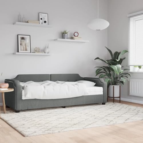 Qnhdfrt Tagesbett mit Matratze Dunkelgrau 80x200 cm 2 in 1 Schlafsofa als Bett und Sofa mit Schaumstoffmatratze aus strapazierfähigem Polyester für Wohnzimmer und Gästezimmer Qnhdfrt Tagesbett mit Matratze Dunkelgrau 80x200 cm 2 in 1 Schlafsofa als Bett und Sofa mit Schaumstoffmatratze aus strapazierfähigem Polyester für Wohnzimmer und Gästezimmer von Qnhdfrt