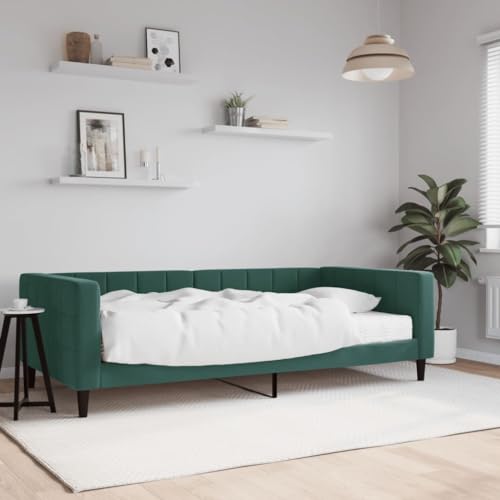Qnhdfrt Tagesbett mit Matratze Dunkelgrün 100x200 cm Samt Modernes Design 2 in 1 Schlafsofa für Gästezimmer Wohnzimmer und Schlafzimmer Qnhdfrt Tagesbett mit Matratze Dunkelgrün 100x200 cm Samt Modernes Design 2 in 1 Schlafsofa für Gästezimmer Wohnzimmer und Schlafzimmer von Qnhdfrt
