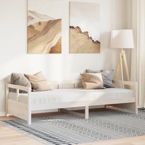 Qnhdfrt Tagesbett mit Matratze Weiß 90x200 cm Massivholz Kiefer 2 in 1 Schlafsofa Gästebett mit Lattenrost für Wohnzimmer und Schlafzimmer Qnhdfrt Tagesbett mit Matratze Weiß 90x200 cm Massivholz Kiefer 2 in 1 Schlafsofa Gästebett mit Lattenrost für Wohnzimmer und Schlafzimmer von Qnhdfrt
