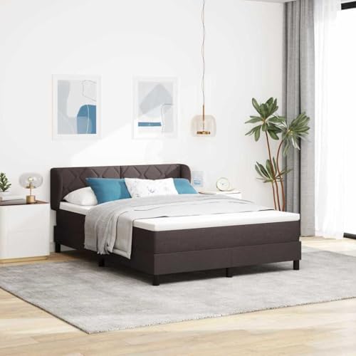 Qnhdfrt Taschenfederkernmatratze Braun 140x200 cm Mittelharte Doppelbett Matratze mit Atmungsaktivem Polyesterstoff für Schlafzimmer und Gästezimmer von Qnhdfrt