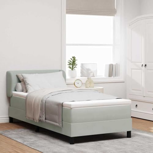Qnhdfrt Taschenfederkernmatratze Hellgrau 90x190 cm Samtbezug mit mittelfestem Halt für optimalen Schlafkomfort Einzelbett Matratze für Schlafzimmer und Gästezimmer Qnhdfrt Taschenfederkernmatratze Hellgrau 90x190 cm Samtbezug mit mittelfestem Halt für optimalen Schlafkomfort Einzelbett Matratze für Schlafzimmer und Gästezimmer von Qnhdfrt