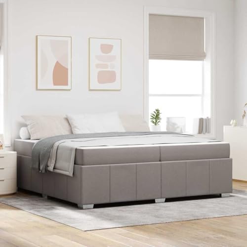 Qnhdfrt Taupe Bettgestell mit Matratze 200 x 200 cm Holzwerkstoff Stoff Modernes Design Robust und Langlebig für Schlafzimmer Gästezimmer und Jugendzimmer Qnhdfrt Taupe Bettgestell mit Matratze 200 x 200 cm Holzwerkstoff Stoff Modernes Design Robust und Langlebig für Schlafzimmer Gästezimmer und Jugendzimmer von Qnhdfrt
