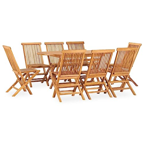 Qnhdfrt Teakholz Essgruppe Klappbar 160 x 80 cm Massivholz Gartenmöbel Set 8 Stühle Wetterfest für Terrasse Balkon Garten Qnhdfrt Teakholz Essgruppe Klappbar 160 x 80 cm Massivholz Gartenmöbel Set 8 Stühle Wetterfest für Terrasse Balkon Garten von Qnhdfrt