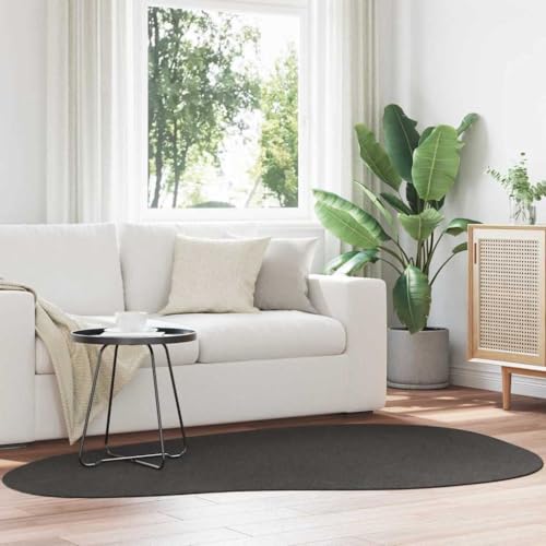 Qnhdfrt Teppich Anthrazit 140x200 cm Polyester mit Matter Oberfläche - Moderner Wohnzimmerteppich für Schlafzimmer und Flur von Qnhdfrt