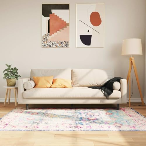 Qnhdfrt Teppich Wohnzimmer 120x180 cm Weicher Samt Mehrfarbig rutschfeste Unterseite Geräuschdämmend Modernes Design für Wohnzimmer, Schlafzimmer und Flur von Qnhdfrt