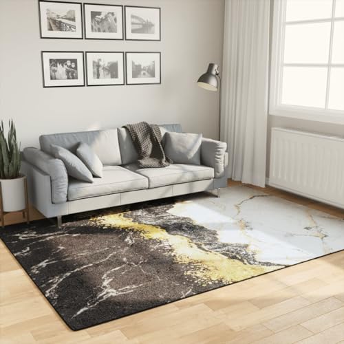 Qnhdfrt Teppich Wohnzimmer 160x230 cm Weicher Samt Mehrfarbig rutschfeste Unterseite Geräuschdämmend Modernes Design für Wohnzimmer, Schlafzimmer und Flur von Qnhdfrt