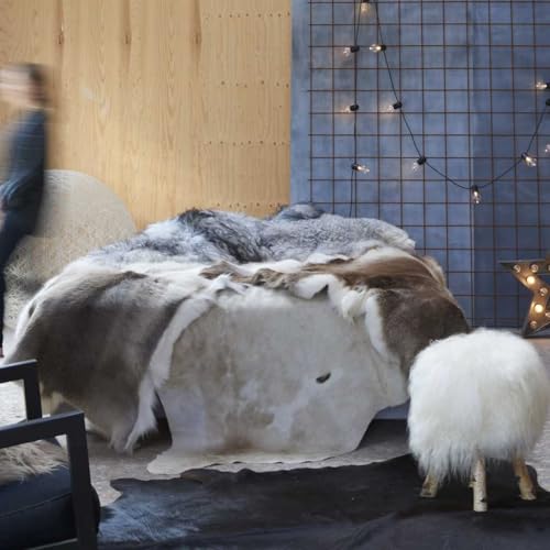 Qnhdfrt Teppich aus echtem Rindsleder Braun und Weiß 180x220 cm Moderner Wohnzimmerteppich mit Western-Flair für Schlafzimmer, Büro und Balkon Qnhdfrt Teppich aus echtem Rindsleder Braun und Weiß 180x220 cm Moderner Wohnzimmerteppich mit Western-Flair für Schlafzimmer, Büro und Balkon von Qnhdfrt