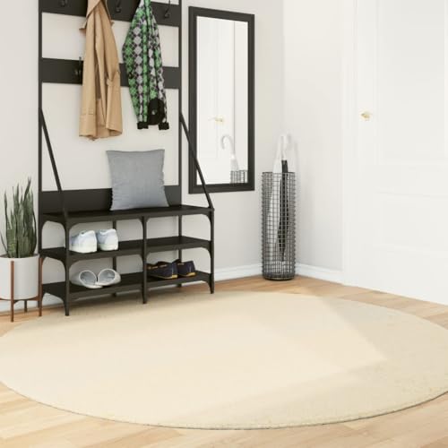 Qnhdfrt Teppich rund 200 cm Creme Kurzflor Oberfläche 18 mm 100% Polyester Oeko-TEX geprüft rutschfest waschbar 30 °C für Living Room Schlafzimmer Flur Balkon Qnhdfrt Teppich rund 200 cm Creme Kurzflor Oberfläche 18 mm 100% Polyester Oeko-TEX geprüft rutschfest waschbar 30 °C für Living Room Schlafzimmer Flur Balkon von Qnhdfrt