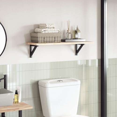 Qnhdfrt Tischplatte 80x30 cm aus massivem Akazienholz unbehandelt Rechteckiges Tabletop für DIY Schreibtischplatte Esstisch Küche Balkon und Garten von Qnhdfrt