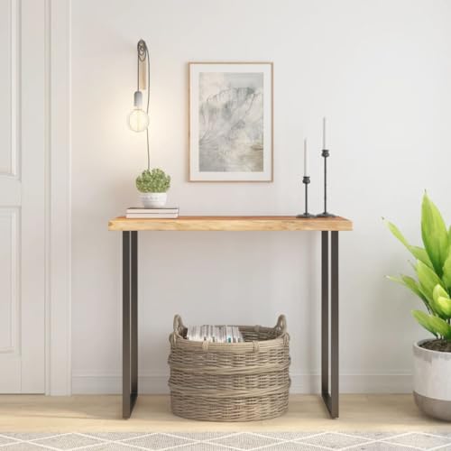 Qnhdfrt Tischplatte 80x40 cm Akazie Massivholz mit Naturkante 2,5 cm Stärke als Arbeitsplatte Küche oder Bartisch Modernes Design für Home Office Balkon und Garten Qnhdfrt Tischplatte 80x40 cm Akazie Massivholz mit Naturkante 2,5 cm Stärke als Arbeitsplatte Küche oder Bartisch Modernes Design für Home Office Balkon und Garten von Qnhdfrt