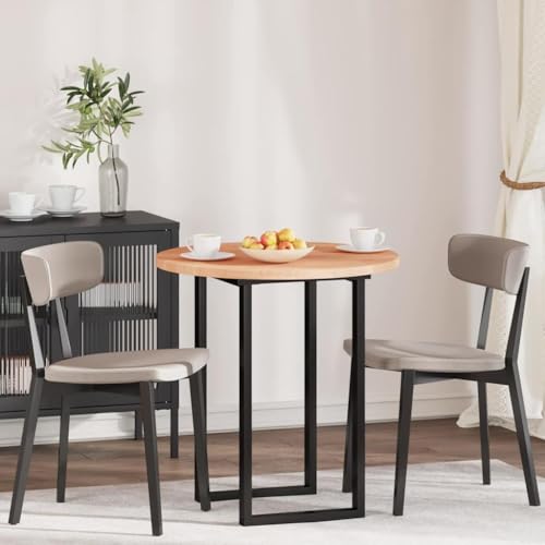 Qnhdfrt Tischplatte Ø70 cm aus massivem Eichenholz 2,5 cm stark Modernes Design Hellbraun Robust & Wetterfest als Esstischplatte Küchenarbeitsplatte Outdoor Bistro Tisch für Wohnküche Garten Qnhdfrt Tischplatte Ø70 cm aus massivem Eichenholz 2,5 cm stark Modernes Design Hellbraun Robust & Wetterfest als Esstischplatte Küchenarbeitsplatte Outdoor Bistro Tisch für Wohnküche Garten von Qnhdfrt