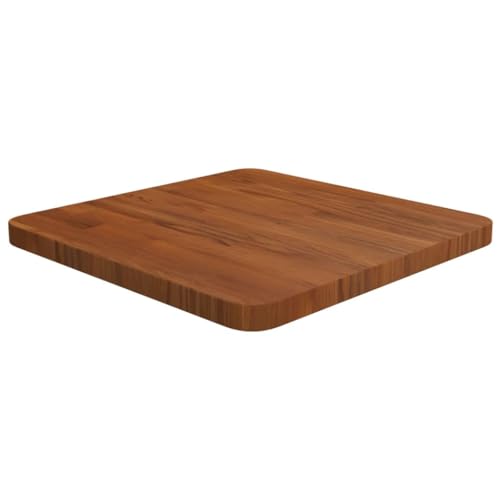 Qnhdfrt Tischplatte Quadratisch 40x40x2 5cm Massives Eichenholz Dunkelbraun Behandelt Rustikales Design Langlebig & Leicht zu Reinigen Für Couchtische Beistelltische Bartische und Mehr von Qnhdfrt