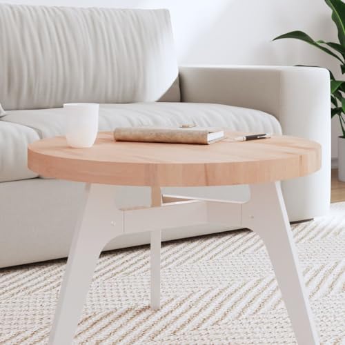 Qnhdfrt Tischplatte Rund 60 cm Massives Buchenholz Naturbelassen Robuste Tischplatte für Couchtisch Esstisch und Möbelprojekte Qnhdfrt Tischplatte Rund 60 cm Massives Buchenholz Naturbelassen Robuste Tischplatte für Couchtisch Esstisch und Möbelprojekte von Qnhdfrt