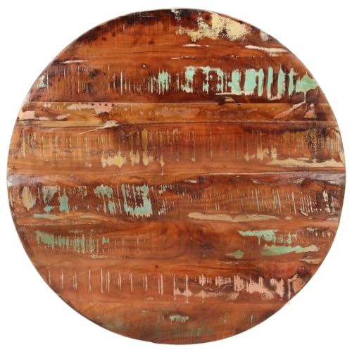 Qnhdfrt Tischplatte Rund 80 cm aus Massivem Altholz Rustikales Design für Esszimmer Küche und Outdoor Bereich Einzigartige Handgefertigte Tischplatte aus Recyceltem Holz Qnhdfrt Tischplatte Rund 80 cm aus Massivem Altholz Rustikales Design für Esszimmer Küche und Outdoor Bereich Einzigartige Handgefertigte Tischplatte aus Recyceltem Holz von Qnhdfrt