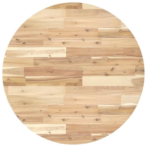 Qnhdfrt Tischplatte Rund Ø80x2 cm aus massivem Akazienholz Robuste und langlebige Arbeitsplatte für Esstisch Bistrotisch oder Couchtisch Qnhdfrt Tischplatte Rund Ø80x2 cm aus massivem Akazienholz Robuste und langlebige Arbeitsplatte für Esstisch Bistrotisch oder Couchtisch von Qnhdfrt