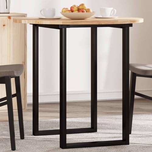 Qnhdfrt Tischplatte Rund Ø80x2 cm aus massivem Akazienholz Robuste und langlebige Arbeitsplatte für Esstisch Bistrotisch oder Couchtisch von Qnhdfrt
