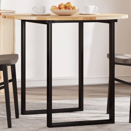 Qnhdfrt Tischplatte Rund Ø90x2 cm aus massivem Akazienholz Robuste und langlebige Arbeitsplatte für Esstische Bistrotische oder Couchtische Unbehandelte Oberfläche zum individuellen Gestalten von Qnhdfrt