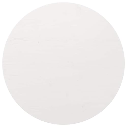 Qnhdfrt Tischplatte Weiß Ø90x2,5 cm Massivholz Kiefer Robuste Runde Tischplatte für Esstisch Couchtisch und Gartentisch Einfache Reinigung und Langlebig von Qnhdfrt