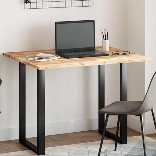 Qnhdfrt Tischplatte aus massivem Akazienholz 100 x 80 x 2 cm Rechteckig Naturöl Finish Robust & Langlebig für Esstisch Bistrotisch Couchtisch und Outdoor Bereich von Qnhdfrt