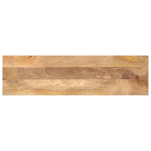 Qnhdfrt Tischplatte aus massivem Mangoholz 100 x 20 x 3 8 cm Rechteckig Rustikales Design Robust und Langlebig für Küche Esszimmer und Outdoor von Qnhdfrt